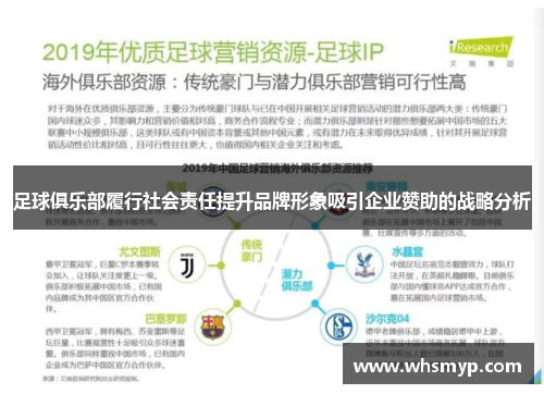 足球俱乐部履行社会责任提升品牌形象吸引企业赞助的战略分析 足球俱乐部履行社会责任提升品牌形象吸引企业赞助的战略分析